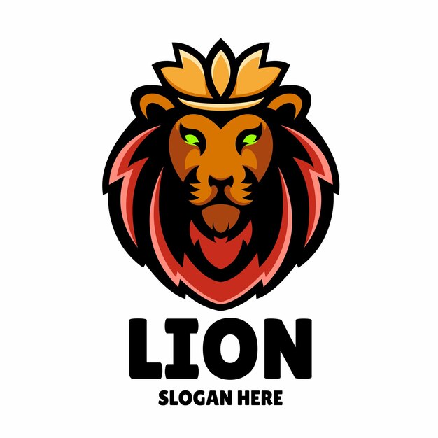 Majestic Lion Emblem with Vibrant Colors and Regal Flourish | Jiffy Designs