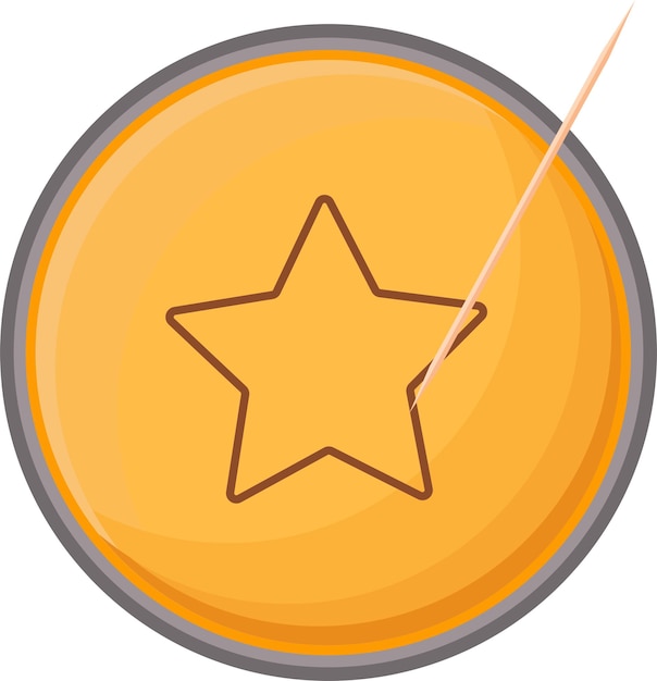 Gleaming Golden Star Icon in Vibrant Circle | Jiffy Designs