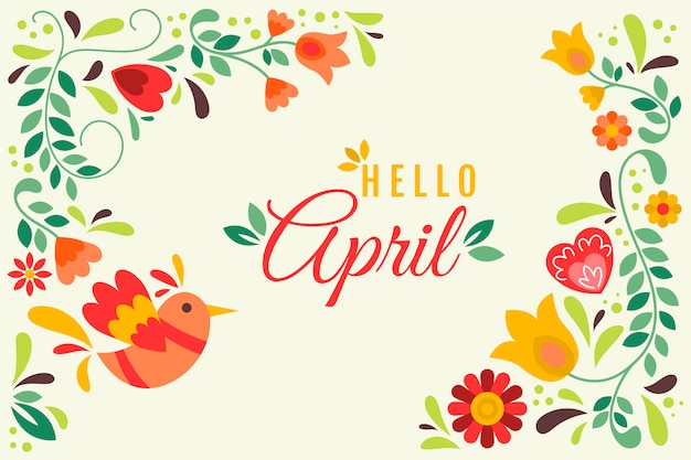 Vibrant Spring Illustration with Floral Elements and Bird | Jiffy Designs