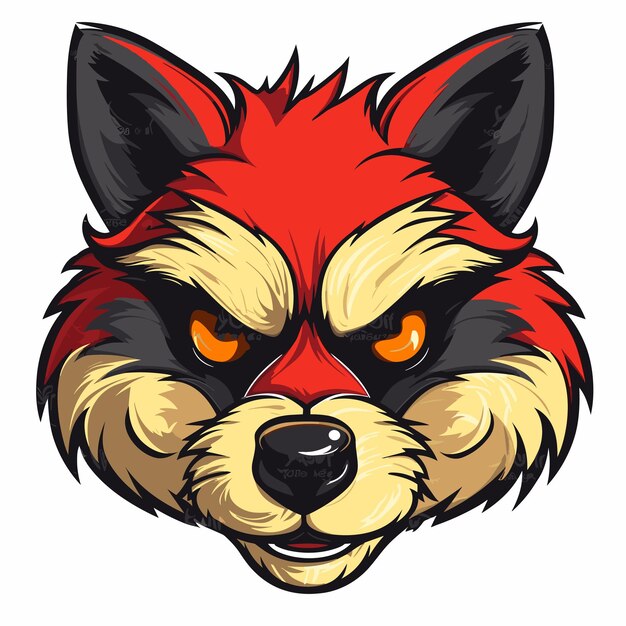Fierce Fiery Fox Face with Intense Gaze | Jiffy Designs