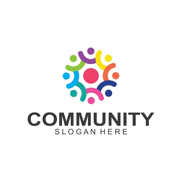 Vibrant Circular Community Logo with Colorful Shapes | Jiffy Designs