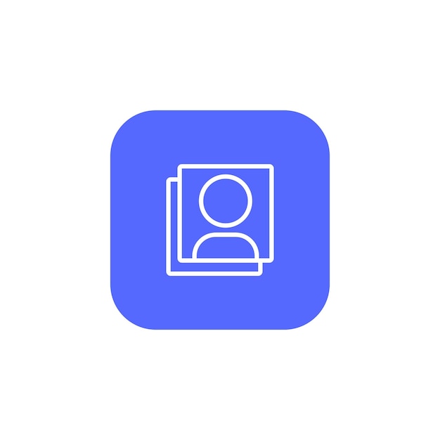 Minimalist Profile Picture Icon in Vibrant Blue | Jiffy Designs