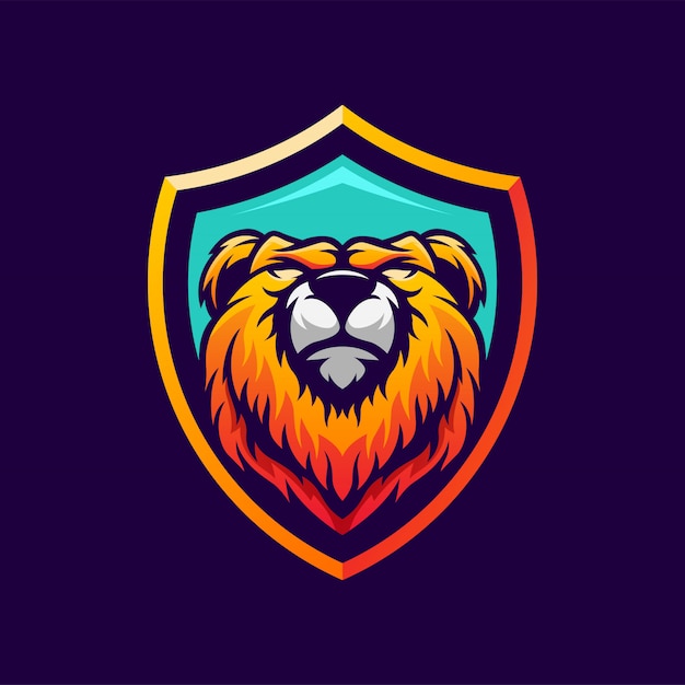 Majestic Lion Shield Emblem with Vibrant Colors | Jiffy Designs