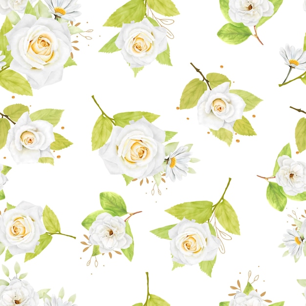 Delicate White Roses Adorned with Lush Foliage | Jiffy Designs