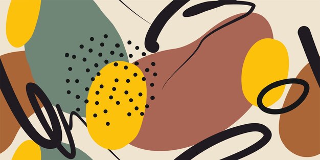 Vibrant Abstract Shapes and Textures in Earthy Tones | Jiffy Designs