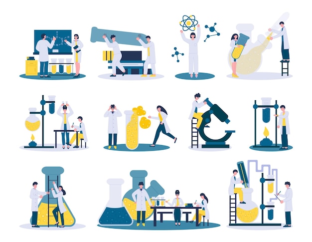 Diverse Collection of Scientific Illustrations and Laboratory Equipment ...