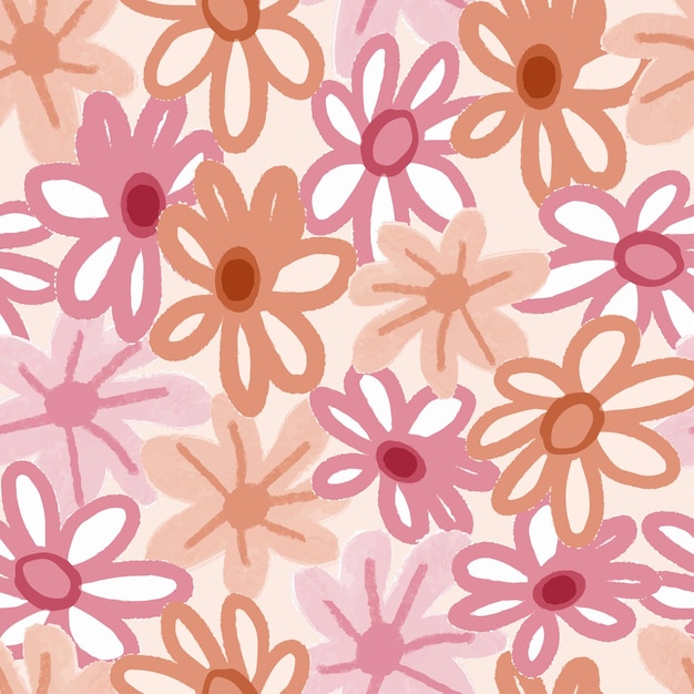Vibrant Pink and Orange Floral Pattern Background | Jiffy Designs