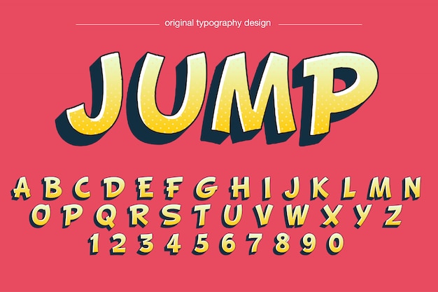 Vibrant Retro-Inspired Jump Typography Design | Jiffy Designs