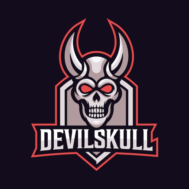 Menacing Devilskull: A Captivating Esports Emblem | Jiffy Designs