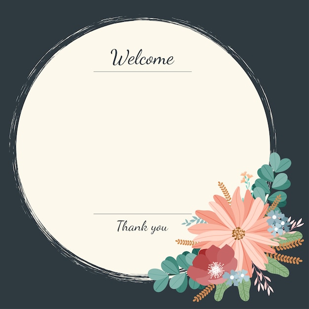 Vibrant Floral Frame with Welcoming Message | Jiffy Designs