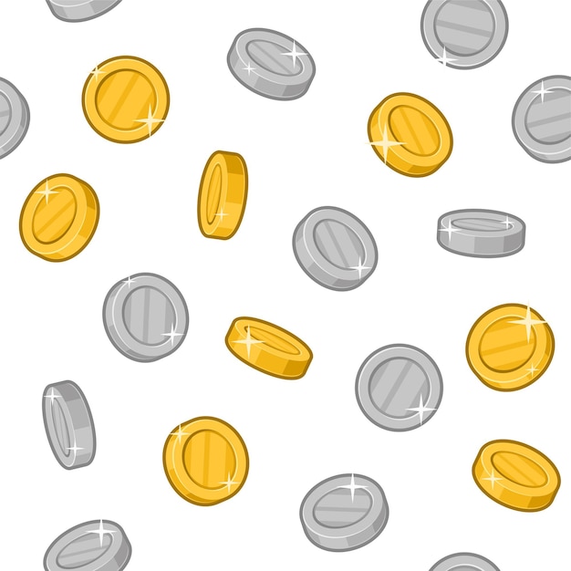 Scattered Metallic Coins Pattern | Jiffy Designs