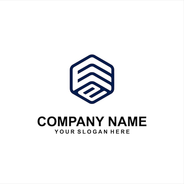 Sleek and Modern Hexagonal Logo with Distinctive Stripes | Jiffy Designs