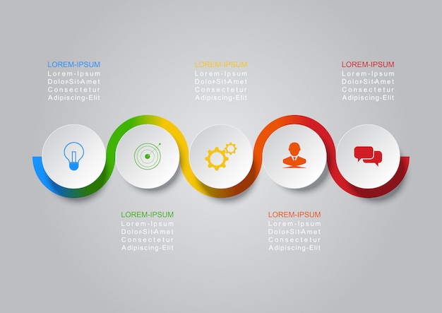 Vibrant Circular Infographic with Diverse Icons and Text | Jiffy Designs