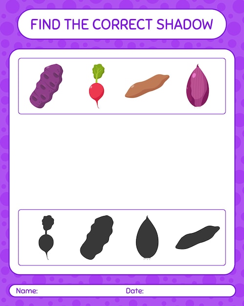 Vibrant Vegetable Silhouettes: Matching Shapes and Shadows | Jiffy Designs