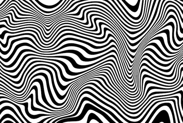 Captivating Optical Illusion of Undulating Black and White Waves ...