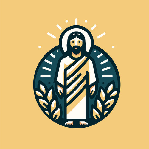 Christian Symbol Jesus Christ Falt Logo Icon. Christianity Logo. Vector ...