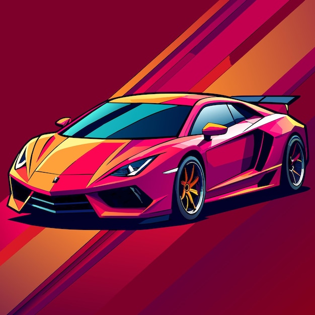 Vibrant and Sleek Supercar Design in Striking Colors | Jiffy Designs