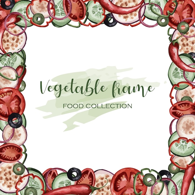 Vibrant Vegetable Frame with Diverse Produce | Jiffy Designs