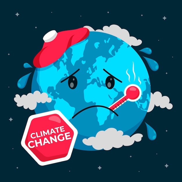 Troubled Earth: A Striking Illustration of Climate Change | Jiffy Designs
