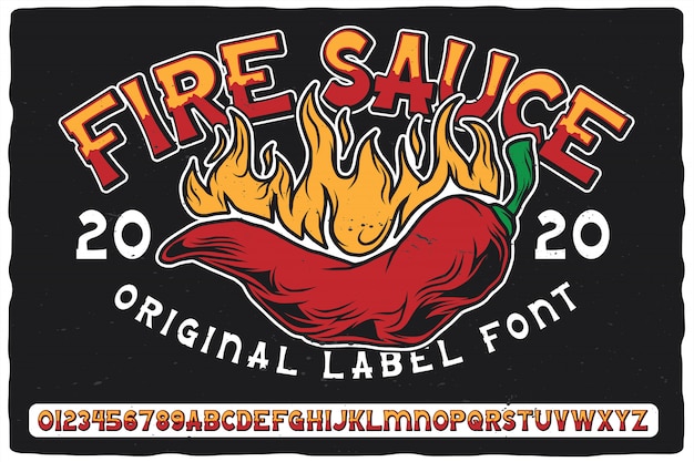 Fiery Retro Font with Flaming Heart and Vintage Lettering | Jiffy Designs