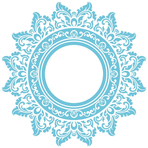 Elegant Floral Frame with Intricate Swirling Patterns | Jiffy Designs