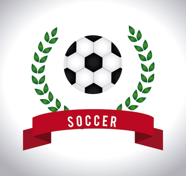 Iconic Soccer Ball Emblem with Laurel Wreath | Jiffy Designs