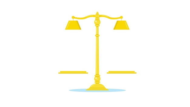 Balanced Scales of Justice in Vibrant Yellow Hue | Jiffy Designs