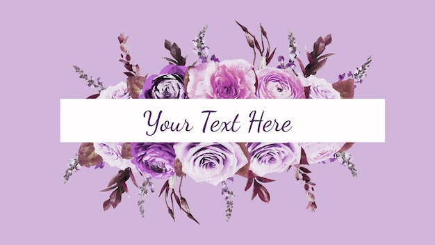 Elegant Floral Bouquet with Customizable Text | Jiffy Designs