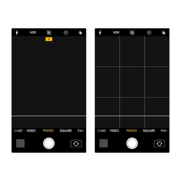 Minimalist Mobile Camera Interface with Grid Layout | Jiffy Designs