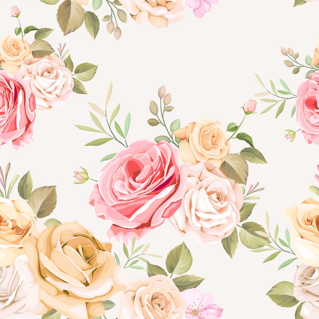 Delicate Floral Arrangement with Roses and Foliage Illustration | Jiffy ...