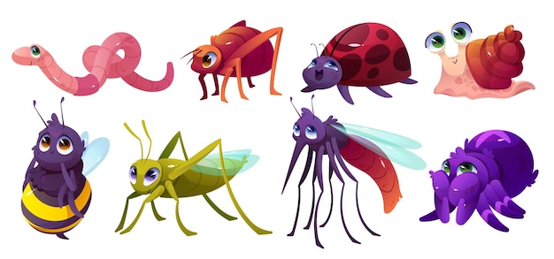 Vibrant Cartoon Bug and Insect Character Collection | Jiffy Designs