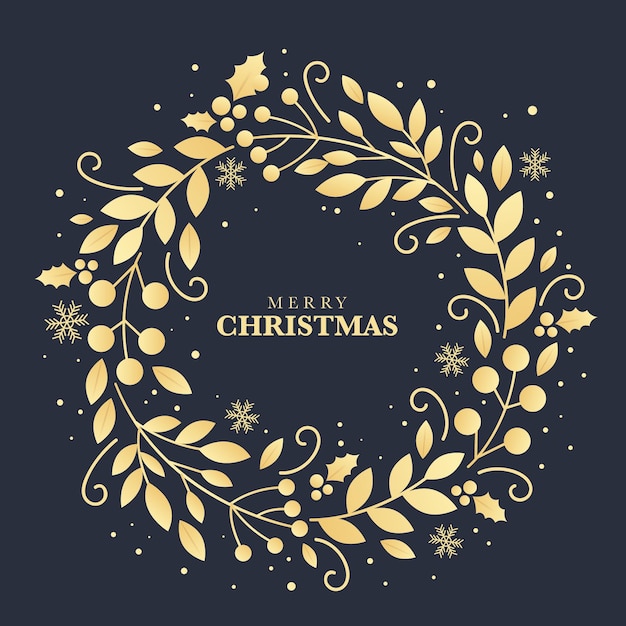 Elegant Golden Wreath with Festive Flourishes | Jiffy Designs