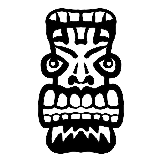 Striking Tribal Mask with Bold Geometric Patterns | Jiffy Designs