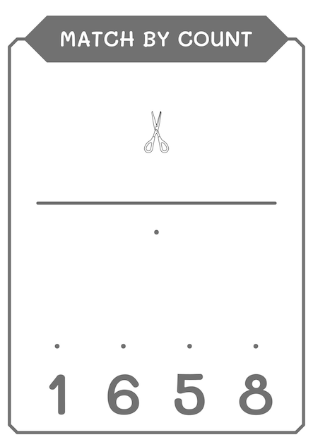 Scissors Counting Matching Activity for Kids | Jiffy Designs