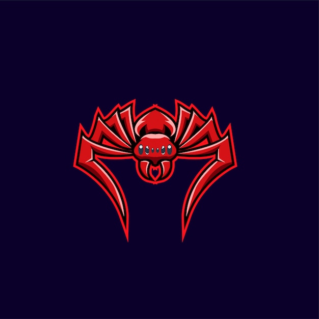 Menacing Red Spider Emblem on Dark Background | Jiffy Designs
