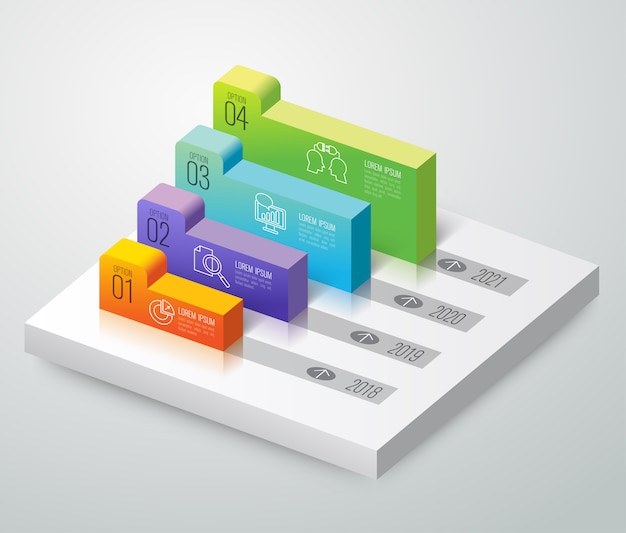 Vibrant Isometric Blocks Showcasing Data Visualization Metrics | Jiffy ...