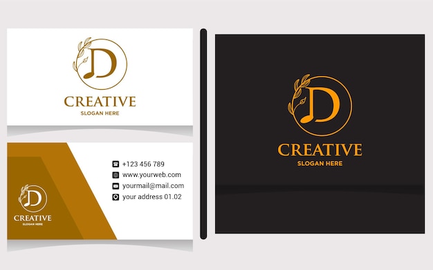 Elegant Golden Monogram with Stylized Leaf Accents | Jiffy Designs