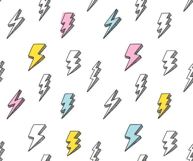 Vibrant Lightning Bolt Collection: A Striking Graphic Pattern | Jiffy ...