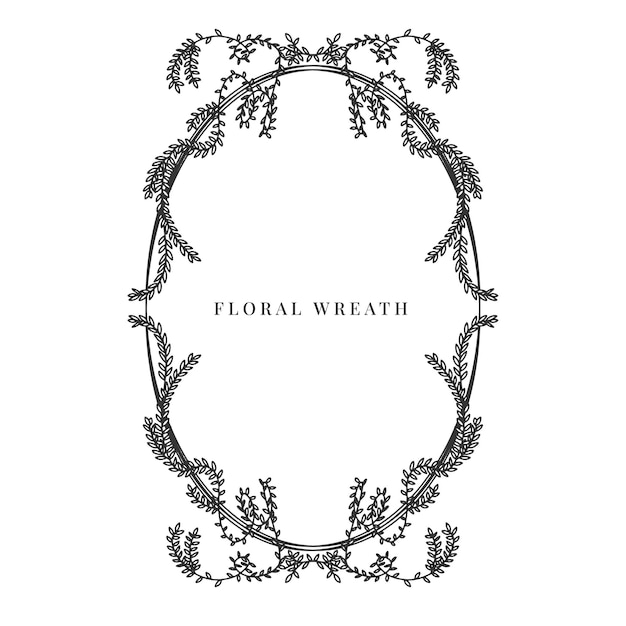 Elegant Floral Frame with Delicate Branches and Leaves | Jiffy Designs