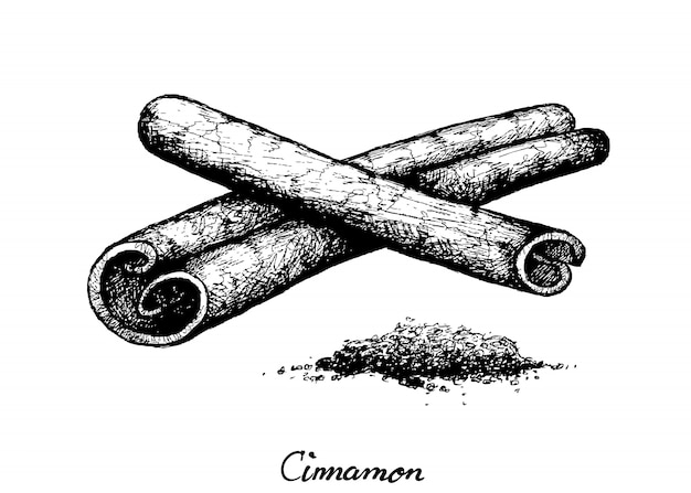 Rustic Cinnamon Sticks Crossed in Black and White | Jiffy Designs