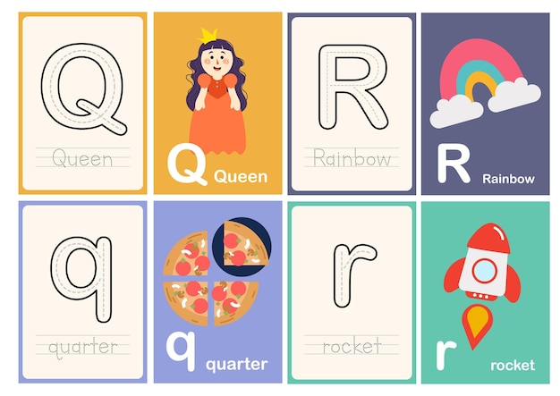 Vibrant Alphabet Illustrations with Whimsical Characters and Symbols ...