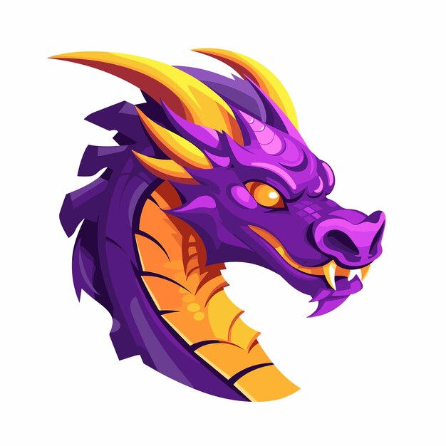 Fierce and Vibrant Dragon Head Illustration | Jiffy Designs