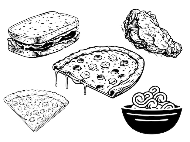Delectable Doodles: A Collection of Mouthwatering Food Sketches | Jiffy ...