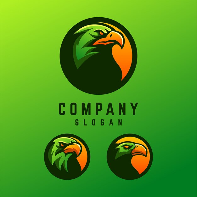 Striking Falcon Logo Design with Vibrant Color Gradient | Jiffy Designs