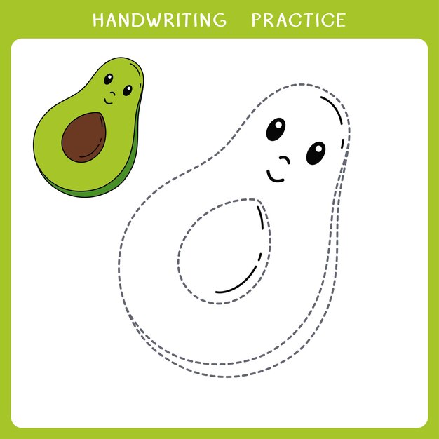 Delightful Avocado Handwriting Practice for Kids | Jiffy Designs