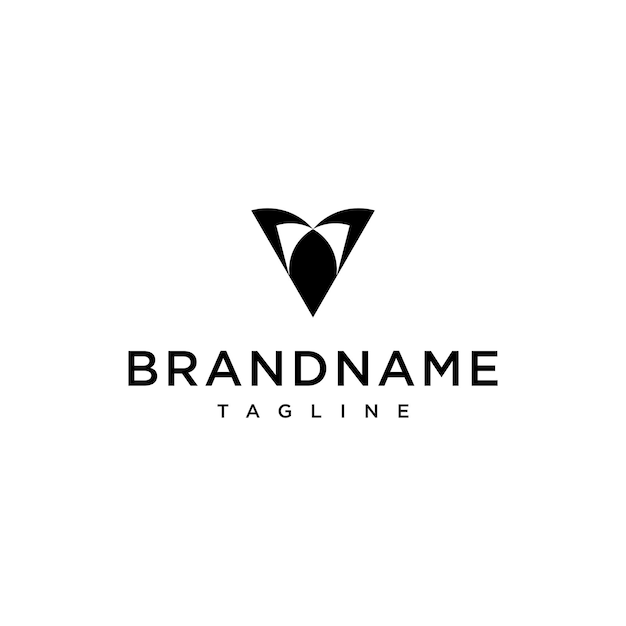 Sleek Triangular Monogram with Elegant Brandname | Jiffy Designs
