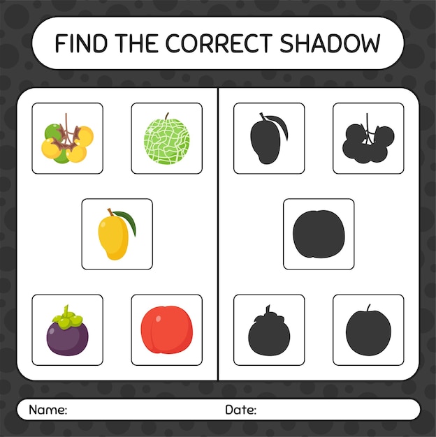 Vibrant Fruit Collection: Matching Shadows and Silhouettes | Jiffy Designs