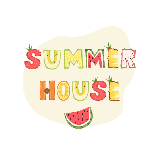 Vibrant Watermelon-Inspired Summer House Typography | Jiffy Designs