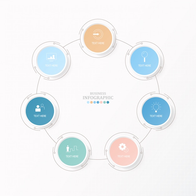 Minimalist Infographic Circles with Vibrant Icons and Text | Jiffy Designs
