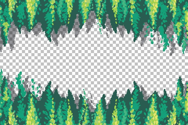 Lush Evergreen Forest Frame with Transparent Background | Jiffy Designs